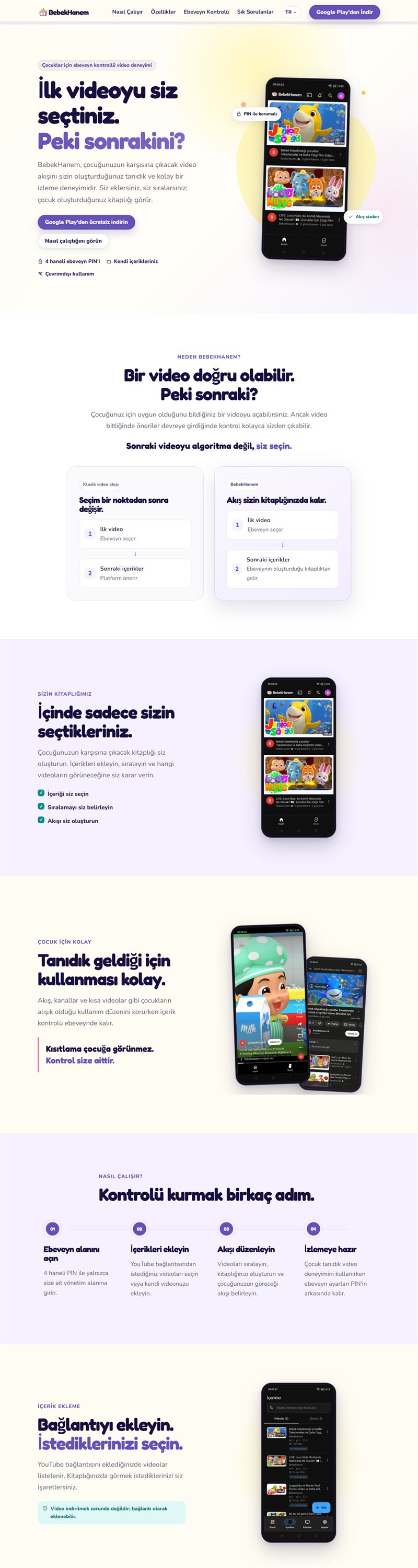 BebekHanem web sitesi tam sayfa görünümü